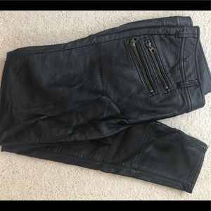 Free People Size 6 Faux Leather Jeans